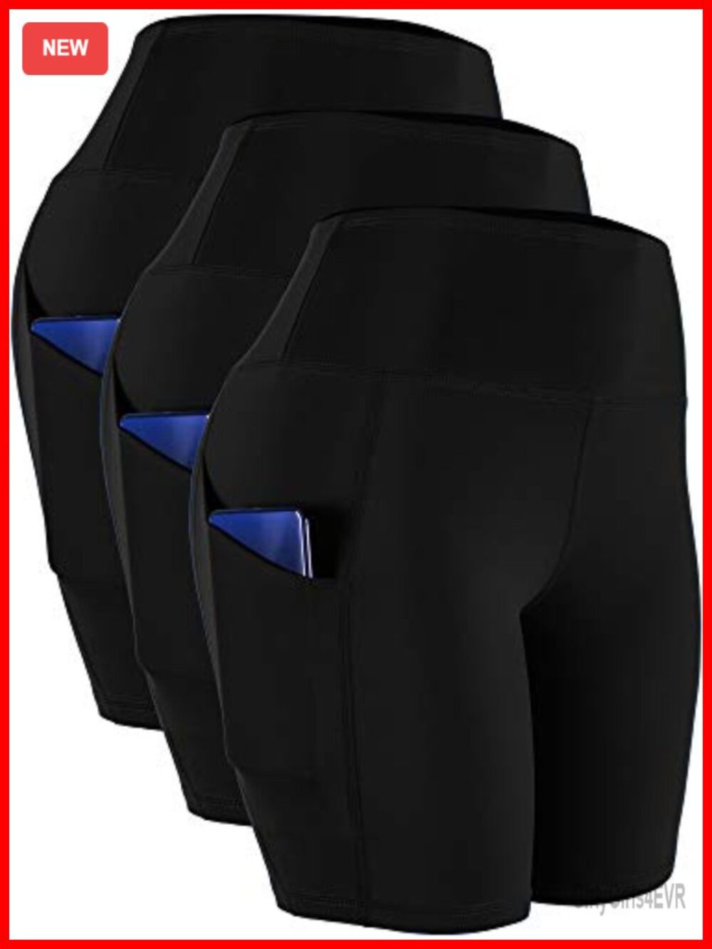 High Waist Spandex Yoga Shorts with Pockets for Bike Running